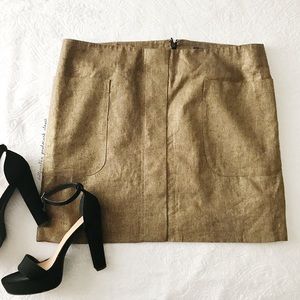 Gap Coppery Gold Mini Skirt
